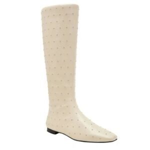 🆕️👢Katy Perry Confidant Stud Knee High Boots, Sz 8.5 - Chalk